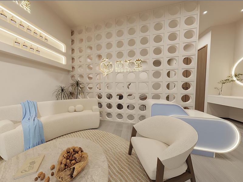 杭州奶油风格美容院装修设计案例